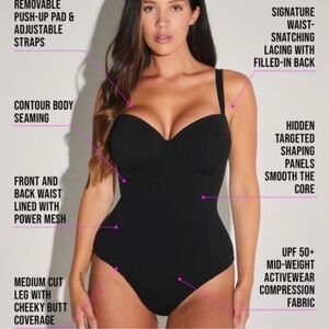TA3 “Lushy” Black One-Piece Swimsuit NWT 3X F/G